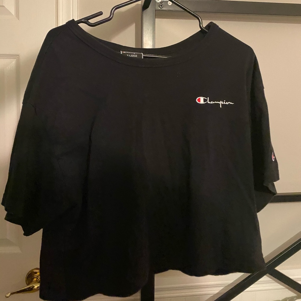Black champion crop top